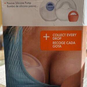 Passive Silicone Pump - Clear with Orange Accent